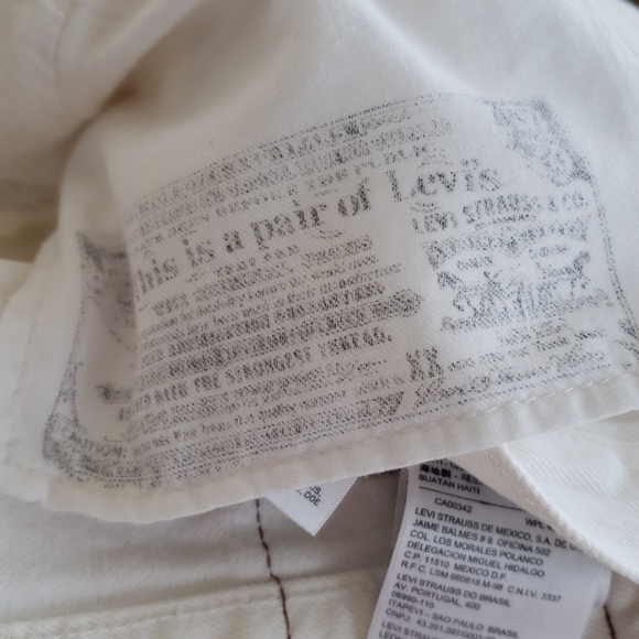 LEVI'S WHITE 501 JEANS - Picture 9 of 9